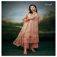 Ganga Aanvi Wholesale Cotton Linen Printed With Embroidery Salwar Suits