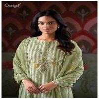 Ganga Darine S3409 Wholesale Cotton Printed With Embroidery Salwar Suits