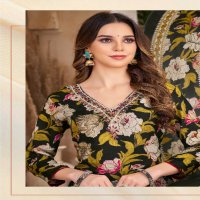 Alok Raabia Wholesale Pure Viscose Muslin With Handwork Dress Material