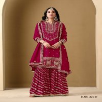 Twisha By Dani Creations Aanaya Vol-220 Wholesale Art Silk Free Size Stitched Suits