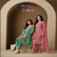 Vipul Juliet Wholesale Chiffon Fabrics Straight Cut Salwar Kameez