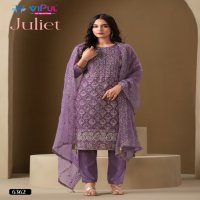 Vipul Juliet Wholesale Chiffon Fabrics Straight Cut Salwar Kameez