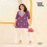 Blue Hills Amelia Vol-5 Wholesale 14kg Reyon Lucknowi Work Short Tops