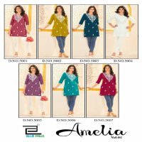 Blue Hills Amelia Vol-5 Wholesale 14kg Reyon Lucknowi Work Short Tops