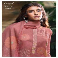 Ganga Navjot S3408 Wholesale Pure Kota Printed With Hand Embroidery Salwar Suits