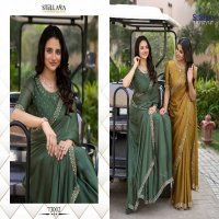Sethnic Stellara Wholesale Satin Chiffon Party Wear Indian Sarees
