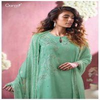 Ganga Blaire S3292 Wholesale Pure Mal Printed With Hand Work Salwar Suits