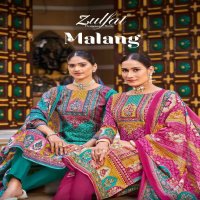 Zulfat Malang Wholesale Pure Cotton With Heavy Handwork Dress Material