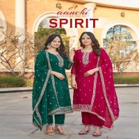 Aanchi Spirit Wholesale 3 Piece Set Straight Concept Readymade Suits