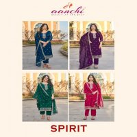 Aanchi Spirit Wholesale 3 Piece Set Straight Concept Readymade Suits