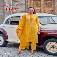 Mystic 9 Liza Vol-2 Wholesale Cotton Handloom Straight Cut Tops With Pant And Dupatta