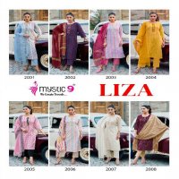 Mystic 9 Liza Vol-2 Wholesale Cotton Handloom Straight Cut Tops With Pant And Dupatta