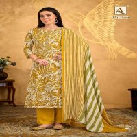 Alok Pallavi Wholesale Pure Zam With Embroidery Work Dress Material