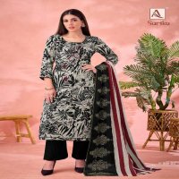 Alok Sarika Wholesale Pure Zam With Elegant Work Dress Material