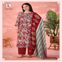 Alok Sarika Wholesale Pure Zam With Elegant Work Dress Material
