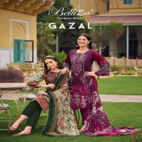 Belliza Gazal Wholesale Pure Crepe With Self Embroidery Dress Material