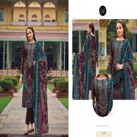 Belliza Gazal Wholesale Pure Crepe With Self Embroidery Dress Material