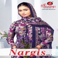 Ganeshji Nargis Vol-4 Wholesale Pure Cotton Printed Dress Material
