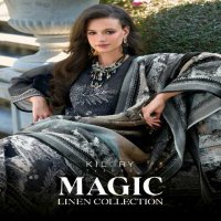 magic by kilory trends linen pretty look pakistani 3pcs dress