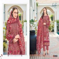 Levisha Naira Nx Vol-14 Wholesale Cambric Cotton With Self Embroidery Dress Material