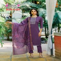 Mystic 9 Rich Gold Vol-4 Wholesale Readymade Three Piece Salwar Suits