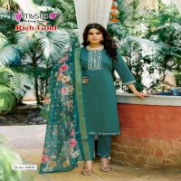 Mystic 9 Rich Gold Vol-4 Wholesale Readymade Three Piece Salwar Suits