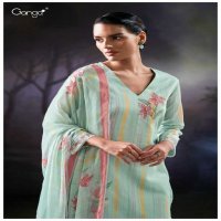 Ganga Kasiah S3399 Wholesale Cotton Dobby With Embroidery Salwar Suits
