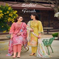 Zulfat Farah Wholesale Pure Cotton With Heavy Embroidery Work Dress Material