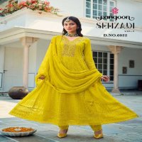 SEHZADI VOL 2 BY RANGOON GEORGATE FANCY EMBROIDERY ANARKALI STYLE FULL STITCH 3PCS DRESS