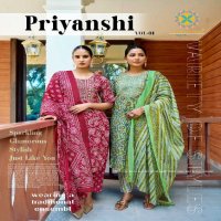 Passion Tree Priyanshi Vol-1 Wholesale Straight Top With Pant And Dupatta