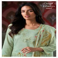 Ganga Gladys S3424 Wholesale Cotton Dobby With Hand Embroidery Work Salwar Suits