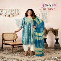 Mystic 9 Rubina Vol-8 Wholesale Straight Cut Kurti With Pant And Dupatta