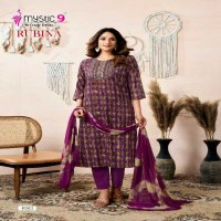 Mystic 9 Rubina Vol-8 Wholesale Straight Cut Kurti With Pant And Dupatta