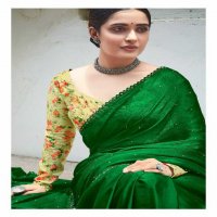 Kashvi Ruby Wholesale Moss With Diamond Work Party Wear Indian Sarees