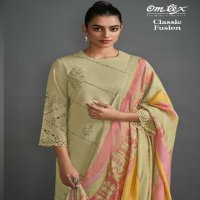 Omtex Classic Fusion Wholesale Premium Lawn Cotton With Handwork Suits