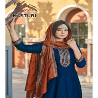 Aanchi Kasturi Wholesale Vichitra Silk 3 Piece Set Flair Concept Suits