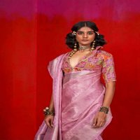 rajtex kabaayaa viscose zari tissue handloom silk saree online
