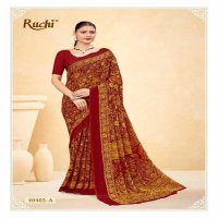 Ruchi Star Chiffon 187 Wholesale Chiffon Fabrics Printed Ethnic Sarees