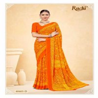 Ruchi Star Chiffon 187 Wholesale Chiffon Fabrics Printed Ethnic Sarees