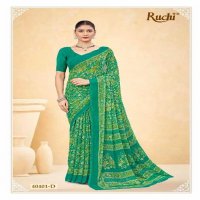 Ruchi Star Chiffon 187 Wholesale Chiffon Fabrics Printed Ethnic Sarees