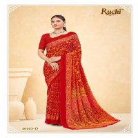 Ruchi Star Chiffon 187 Wholesale Chiffon Fabrics Printed Ethnic Sarees
