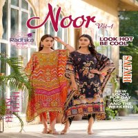 Radhika Lifestyle Noor Vol-1 Wholesale Trendy Kaftaan With Tulip