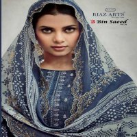 Riaz Arts Bin Saeed Vol-5 Wholesale Self Embroidery Work Dress Material