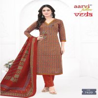 Aarvi Veda Vol-1 Wholesale Pure Cotton With Kashmiri Work Readymade Suits