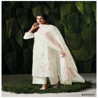 Ganga Anais S3373 Wholesale Pure Mal Solid Color With Embroidery Work Salwar Suits