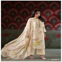 Ganga Carina S3406 Wholesale Pure Linen With Hand Embroidery Salwar Suits