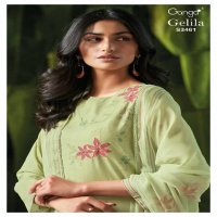 Ganga Gelila S3461 Wholesale Cotton Printed With Embroidery Salwar Suits