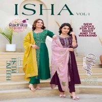 Radhika Lifestyle Isha Vol-1 Wholesale Gown With Centre Cut Pattern Suits
