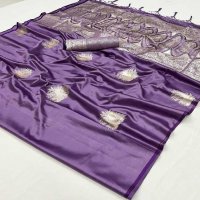 Rajtex Kanthkala Panther Wholesale Pure Satin Handloom Weaving Silk Party Wear Sarees