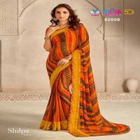 Vipul Shilpa Wholesale Georgette Weaving Border Sarees